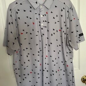 Sunday Swagger golf polo with Bird Design
